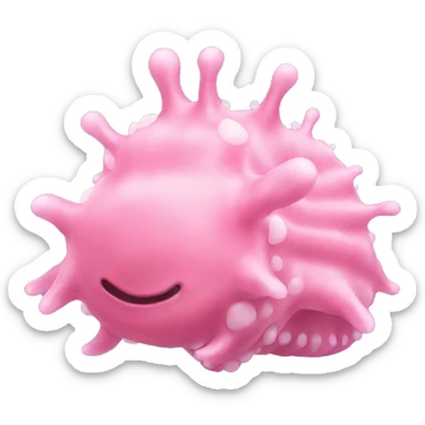 Baby pink sea slug sticker