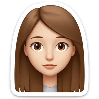 JE VOUDRAIS UNE FILLE AUX YEUX MARRONS UN PETIT NEZ LES LEVRE MOYENNE AVC DES CHEVEUX LISSE DETACHE MARRON CLAIR sticker