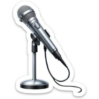 stage spotlight shining on a microphone sticker