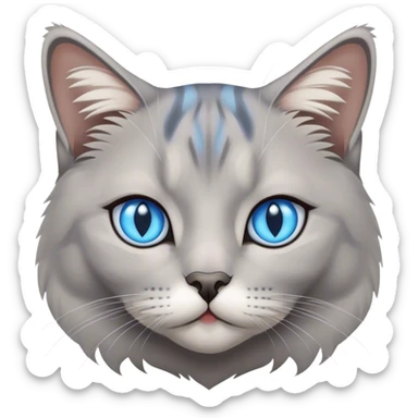 siberian grey cat sticker