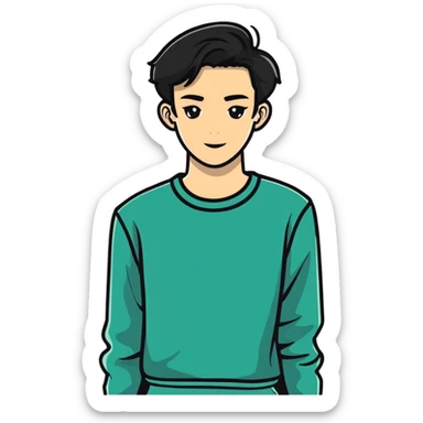 Alex Consani famous model with fashionable appearance and signature look sticker