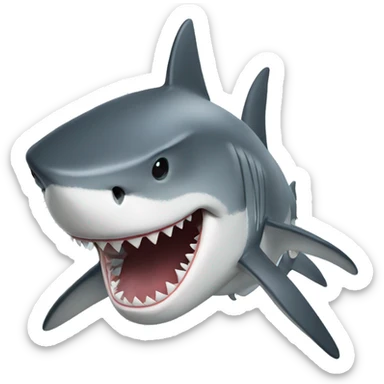 shark with tiger head sticker