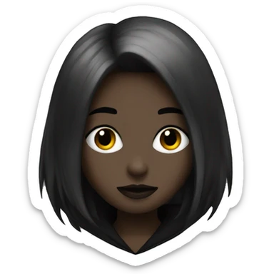 Black goth heart sticker