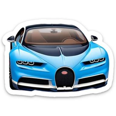 Bugatti Chiron - Bugatti (Model Year: 2022) (Iconic colour: Blue and black) sticker