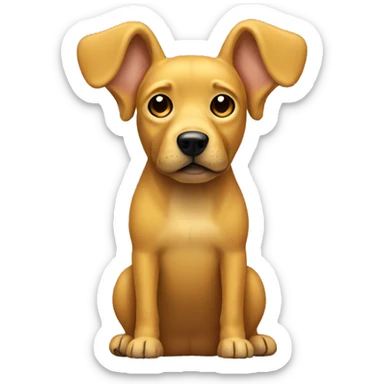 mustard colored dog with long ears sticker