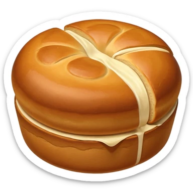 Pan de bono. Pan redondo y liso sticker