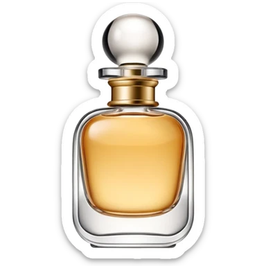 luxury perfume bottle in the style of iOS 18 Memoji, highly detailed, accurate, elegant, with a premium look, soft lighting, no text sticker