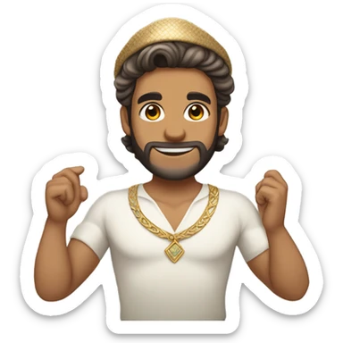 Tan Jewish merman sticker