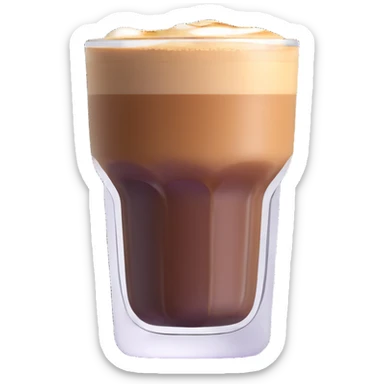 Small 4.5 ounce Gibraltar glass with cortado espresso drink, correctly sized small tumbler glass with espresso and milk sticker