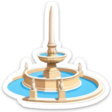 piazza di spagna with barcaccia view from up above
no square style no frame png style 
no squared only building sticker