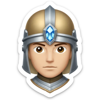 crystal-armored warrior sticker