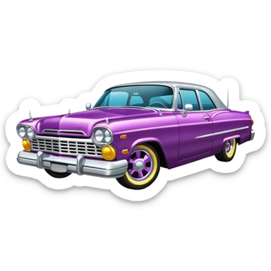 Emoji de carro lowrider para copiar  sticker