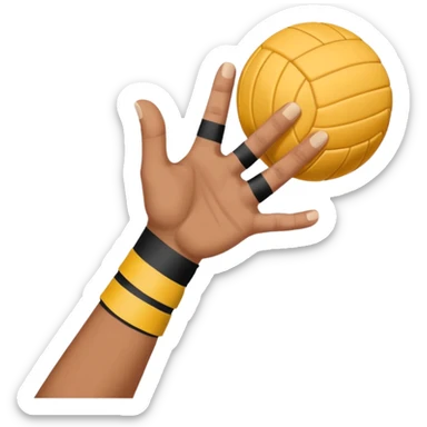 volleyball hand with bands sticker