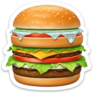 iceberg salad cut for burger sticker