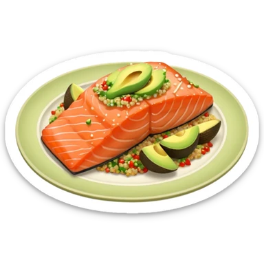 Salmon with Quinoa and Avocado sticker