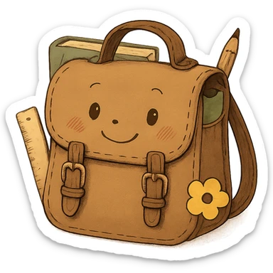 bitte etwas, was die schule repräsentiert und es soll cute sein ohne hintergrund sticker