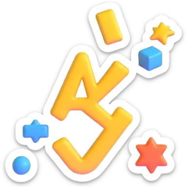 Plus five symbol +5, three-dimensional, cartoon style, white background, perspective view, vibrant colors, detailed, floating in space, dynamic and lively sticker
