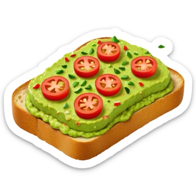guacamole toast NO tomatoes  sticker