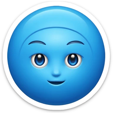 Faça uma bola azul ciano com essa seta ✔️so que branco sticker