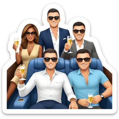 Branden Condy entrepreneur internet celebrity iman gadzhi alex hormozi Patrick bet david garyvee grant cardone on a jet celebrating WHOP ownership  sticker