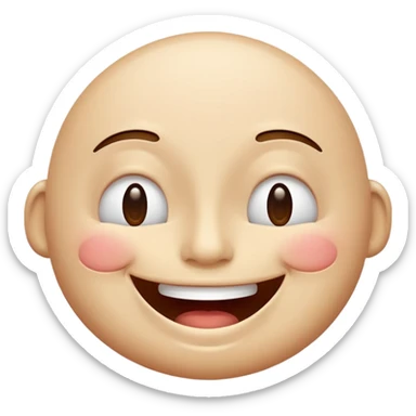 I want an overly excited face that says “I am so excited, I cannot contain. With eyes tightly squeezed closed together and a big grin emoji. With no  eyes  sticker