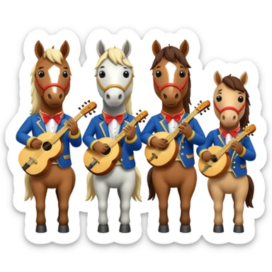 horse as Musicians sticker