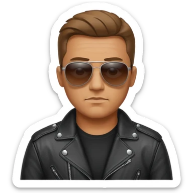 biker gang with sunglass guy sticker