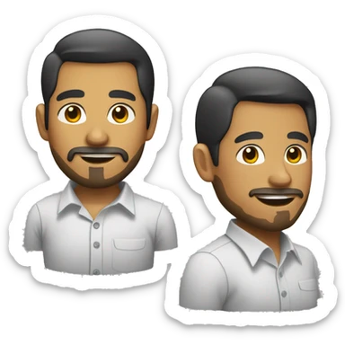 filipino man with beard and dress shirt sticker