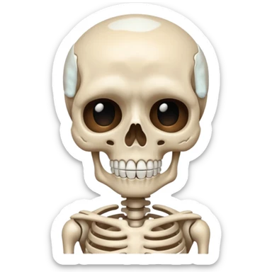 Squelette qui pleure sticker