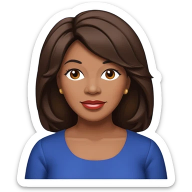 Mary Wilson with dark brown hair sticker