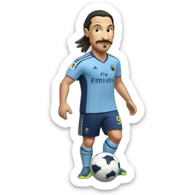 Zlatan with a ball sticker