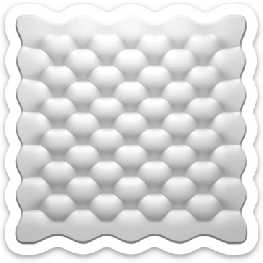 white wavy acoustic foam panel with egg crate pattern sticker