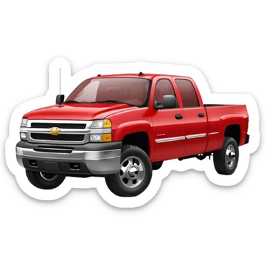red 2005 chevy silverado 3500 crew cab sticker