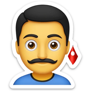 Mavi tik yuvarlak mavi cember  in içine siyah tik sticker