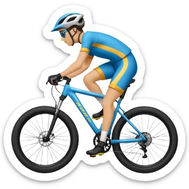 Bicicleta Mtb, ciclista montado, montaña sticker