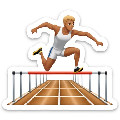 Hurdle track runner make it look like a good hurdle sticker