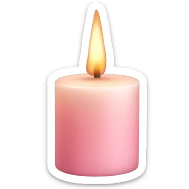 Light pink fall candle sticker