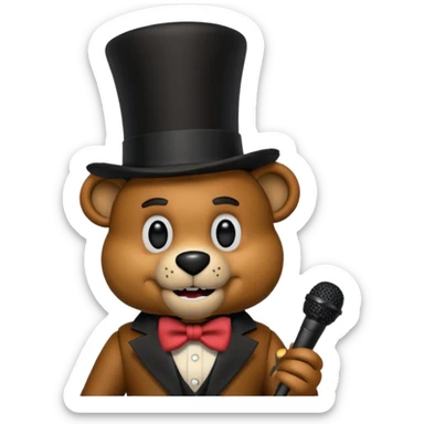 Create an image of Freddy Fazbear from FNAF sticker
