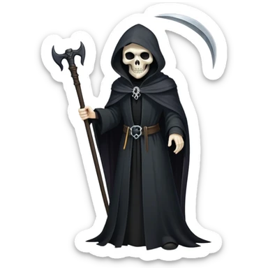grim reaper with scythe sticker
