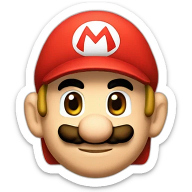 super mario with link's hat sticker