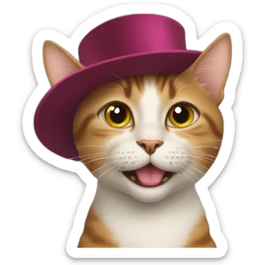 cat at the ascot races sticker