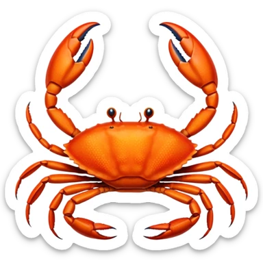 a single crab claw, simple, clear sticker