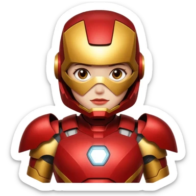 Gracie Abrams bust in iron man suit sticker