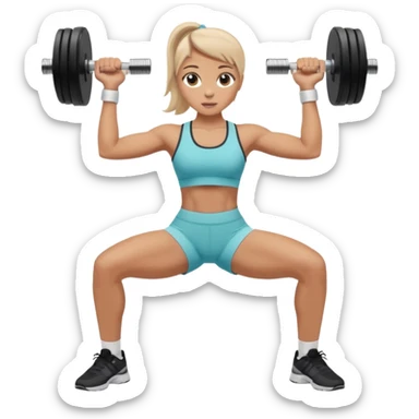 fit person wearing clothes lifting dumbbells,sideways photo sticker