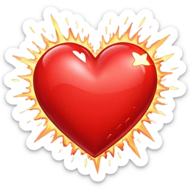 Heart exploded with love sticker