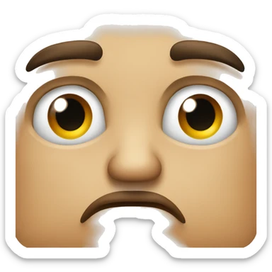 raised eyebrow with tongue out sticker