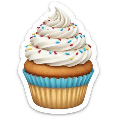 cupcake with a swirl of frosting sticker