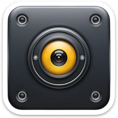 Dark colour square cctv camera  sticker