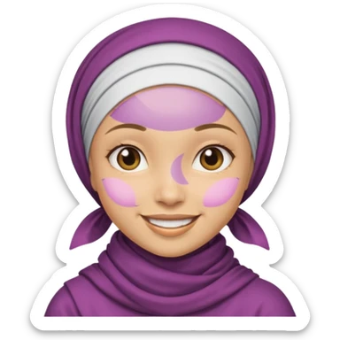 Başörtü Kapalı kız suratı sticker
