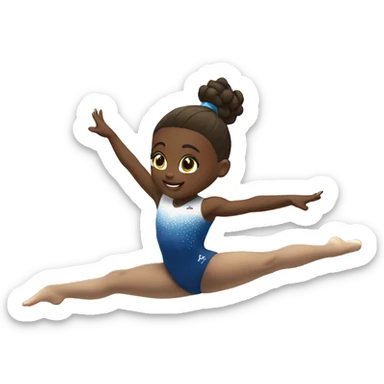 summer olympics girl beam gymnastics sticker